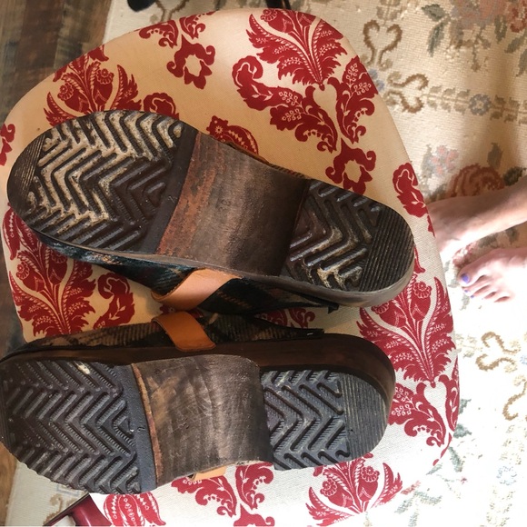 Moheda Toffeln wooden and leather clogs size 39 - Picture 2 of 4